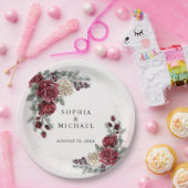 Eingefrorene Rosen Winterhochzeit Pappteller (Party)