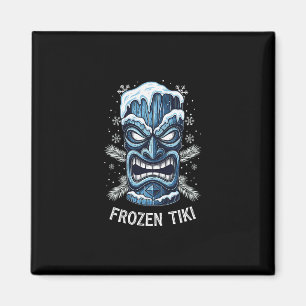 Eingefrorene Tiki Hawaiian Party Luau Kalte Winter Magnet