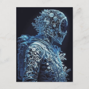 Eingefrorener Floraler Astronaut Postkarte