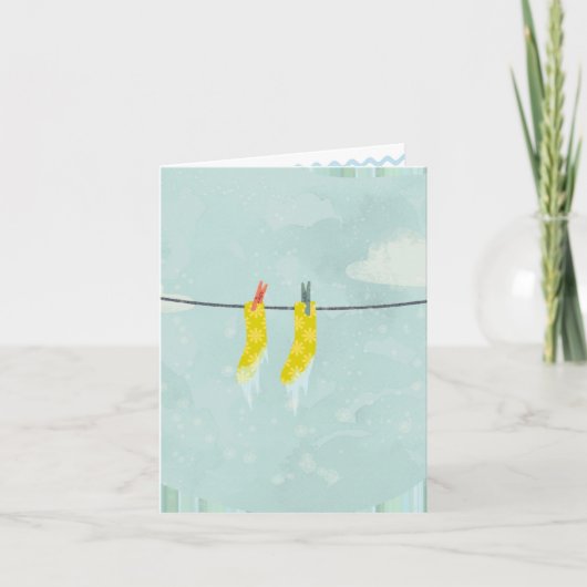 Eingefrorenes Weihnachten trifft notecard hart (Vorderseite)