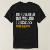EINGEFÜHRT, ABER BEREIT, AUTO-RACING-METER ZU DISK T-Shirt (Design vorne)