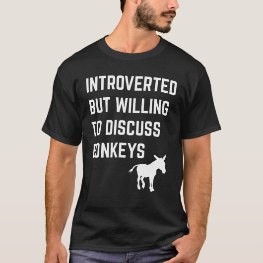 eingeführt, aber willens, Donkeys Funny I zu disku T-Shirt (Vorderseite)