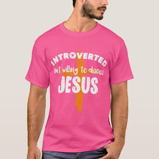 eingeführt, aber willens, Jesus Christlich zu disk T-Shirt (Vorderseite)