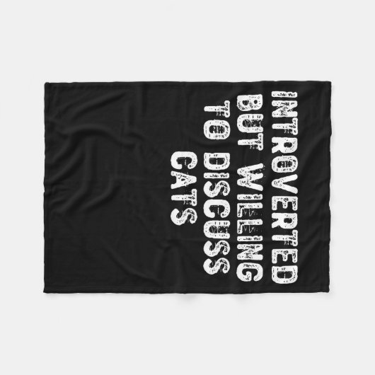 eingeführt, aber willens, Katzen zu diskutieren Fleecedecke (Vorderseite (Horizontal))