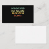 eingeführt, aber willens, Pflanze zu diskutieren Visitenkarte (Vorne/Hinten)