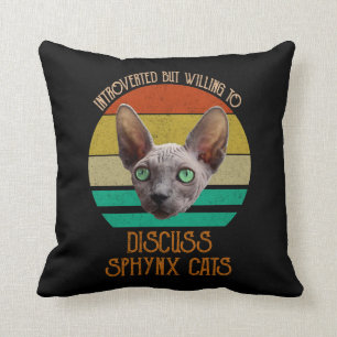 eingeführt, aber willens, Sphynx-Katzen zu diskut Kissen
