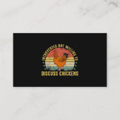 eingeführt, aber willens, über Hühner Funny zu dis Visitenkarte (Rückseite)