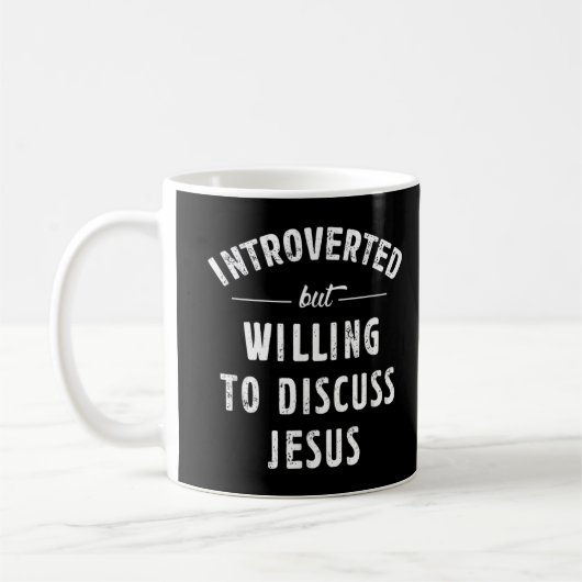 eingeführt, aber willens, über Jesus zu diskutiere Kaffeetasse (Links)