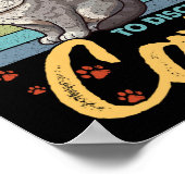 eingeführt, aber willens, über Katzen lustige Männ Poster (Ecke)
