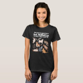 eingeführt, aber willens, über Katzen zu diskutier T-Shirt (Vorne ganz)