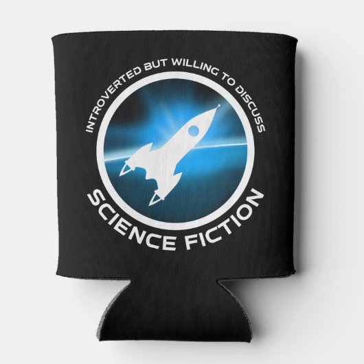 eingeführt, aber willens, über Science Fiction zu  Dosenkühler (Rückseite)