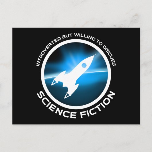 eingeführt, aber willens, über Science Fiction zu Postkarte (Vorderseite)
