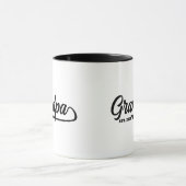 Eingeführt Neuer Opa Datum Typografie Tasse (Zentrum)