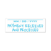 "EINGEGANGENE UND VERARBEITETE ZAHLUNG" PERMASTEMPEL (Design)