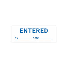 EINGEGEBENE Unterschrift und Datumsbuchhaltung Permastempel