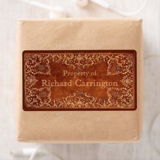 Eingegrabene Gilt Ledereffekte Persönliche Sticker (Insitu)