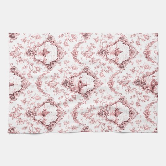 Eingegrabter Florentiner mit Windmühle und Boote-R Geschirrtuch (Horizontal)