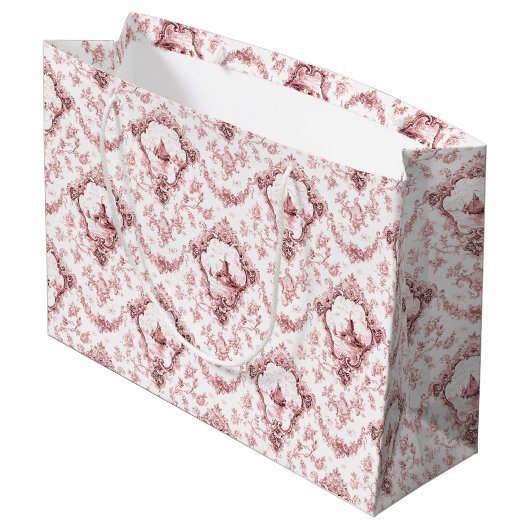 Eingegrabter Florentiner mit Windmühle und Boote-R Große Geschenktüte (Rückseite Schrägansicht)