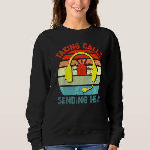 Eingehen von Anrufen, die den Notausgang schicken Sweatshirt