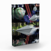 Eingehende Farb-Illustration Acrylblock Fotoblock (Links)
