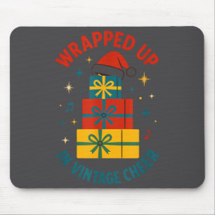 Eingehüllt in vintage Weihnachtsstimmung Feier Mousepad