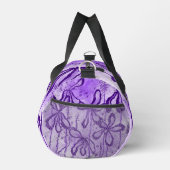 Eingeklebte Lilien - Lila Duffle Bag (Rechts)