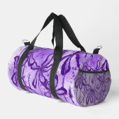 Eingeklebte Lilien - Lila Duffle Bag (Rechte Ecke)