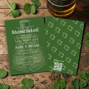 Eingekleeblattete St. Patricks Day Party Einladung