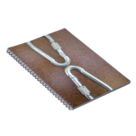 Eingeklemmt: Design der Stahlkarabiner-Verriegelun Notizblock (Rechte Seite)