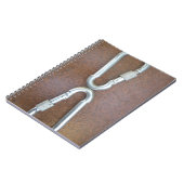 Eingeklemmt: Design der Stahlkarabiner-Verriegelun Notizblock (Linke Seite)