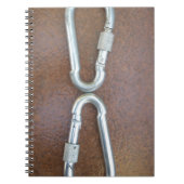 Eingeklemmt: Design der Stahlkarabiner-Verriegelun Notizblock (Vorderseite)