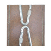 Eingeklemmt: Design der Stahlkarabiner-Verriegelun Notizblock (Vorderseite)