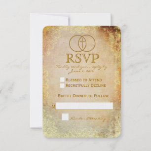 Eingekreuzte Hochzeit RSVP Karte 2