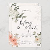 Eingeladen in die Widding Einladung (Vorne/Hinten)