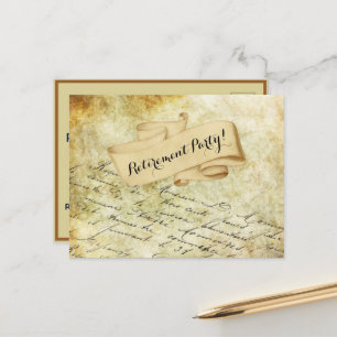 Eingeladene Antiquität Vintage Handschrift Einladu Feiertagspostkarte