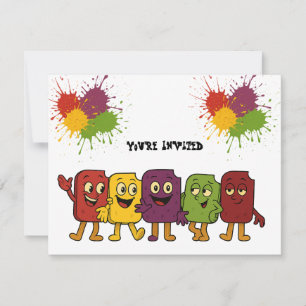 Eingeladene Gefrorene Freunde Einladung