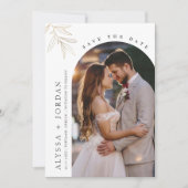Eingeladene Hochzeitsankündigung mit Blumenbogen u Einladung (Vorderseite)