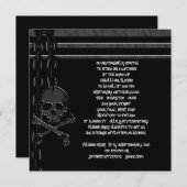 Eingeladene Industriegüter in gekettetem Schädel Einladung (Vorne/Hinten)