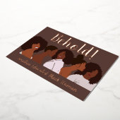 Eingeladene Schwarze Abschluss Folien Feiertagskarte (Gedreht)