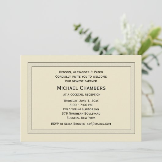 Eingeladene Unternehmen Einladung (Stehend Vorderseite)