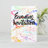 Eingeladener Abend Einladung (Stehend Vorderseite)