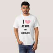 Eingelegte Gurken und Jesus Religiös T-Shirt (Vorne ganz)