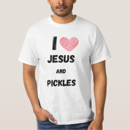 Eingelegte Gurken und Jesus Religiös T-Shirt
