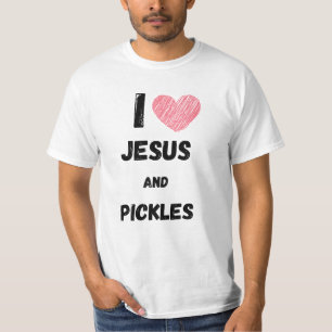 Eingelegte Gurken und Jesus Religiös T-Shirt