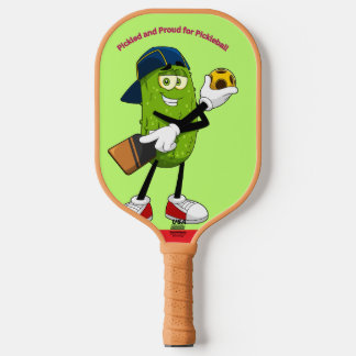 Eingelegte und lustige Pickle-Cartoon-Pickleball-D Pickleball Schläger