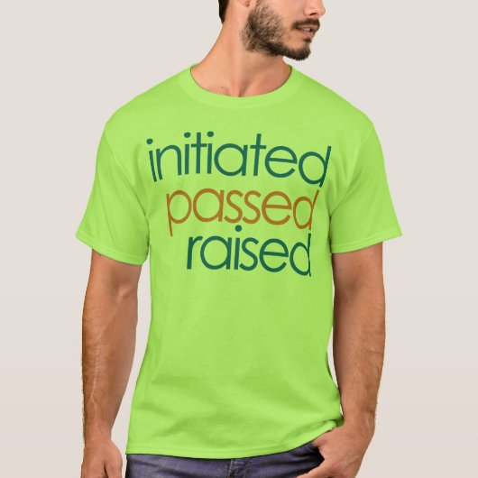 Eingeleitetes geführtes angehobenes Maurer-T-Shirt T-Shirt (Vorderseite)