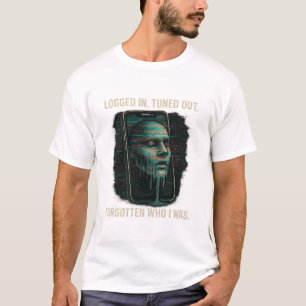 Eingeloggt, aber Abgetrennt – Glitch-Identitäts-Te T-Shirt