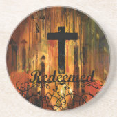 Eingelöste Cross-Untersetzer Sandstein Untersetzer (Vorne)