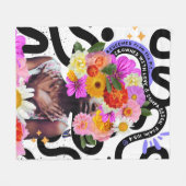 Eingelöste und gekrönte digitale Collage Christlic Fleecedecke (Vorderseite (Horizontal))