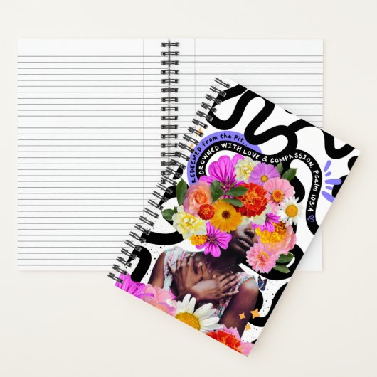 Eingelöste und gekrönte digitale Collage Christlic Notizblock (Innen)